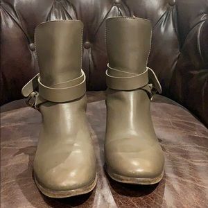 See by chole olive green booties